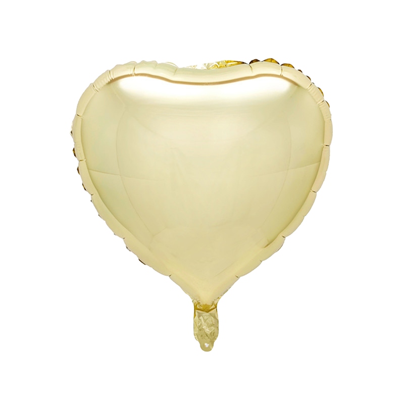 18" Pearl Gold Heart Shaped Foil Balloon image 0
