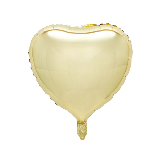 18" Pearl Gold Heart Shaped Foil Balloon image 0
