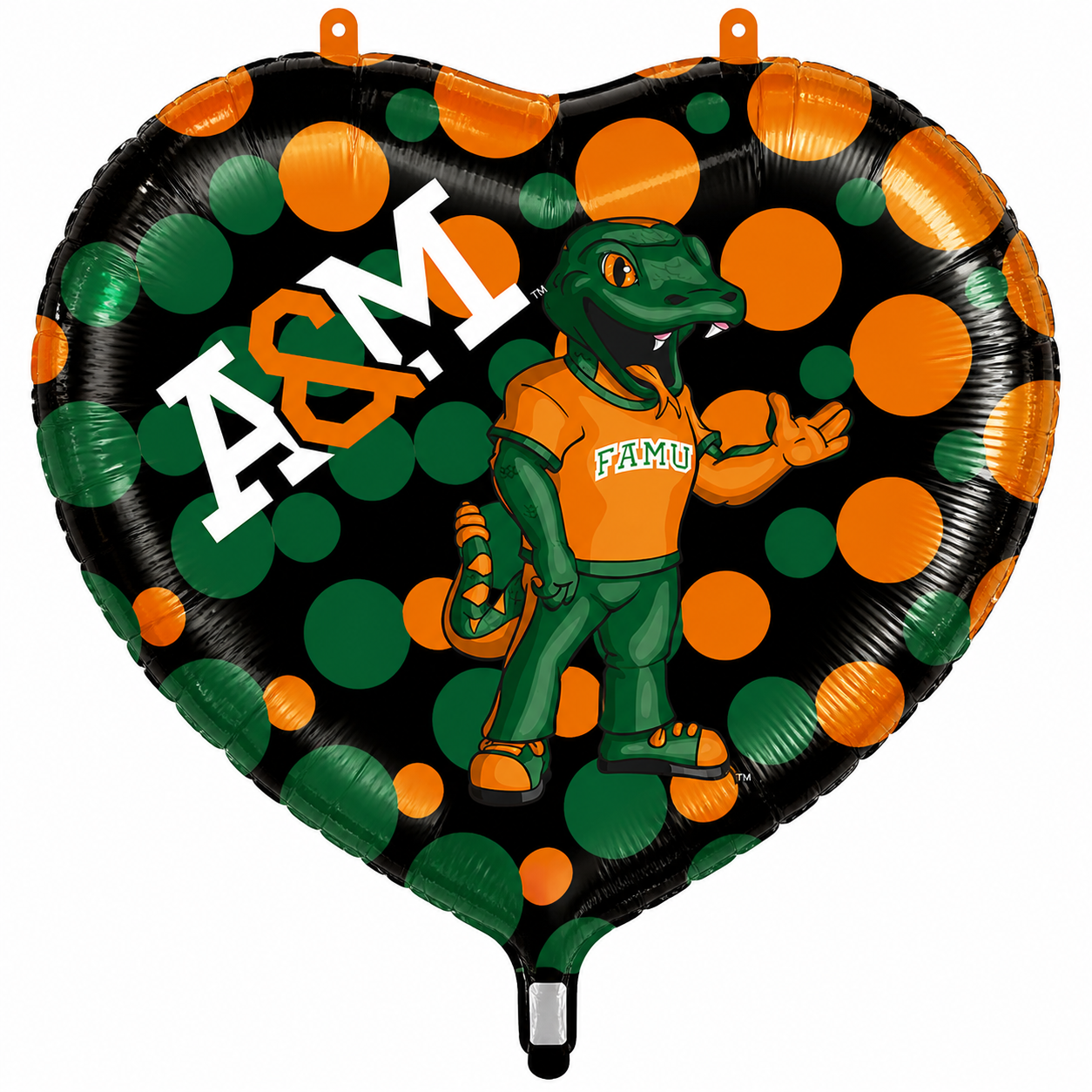 24” FAMU Rattlers Foil Heart Balloon
