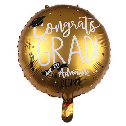 18" Gold 'Congrats Grad' Graduation Balloon