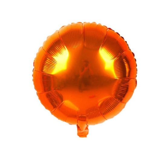 18" Orange Round Foil Balloons
