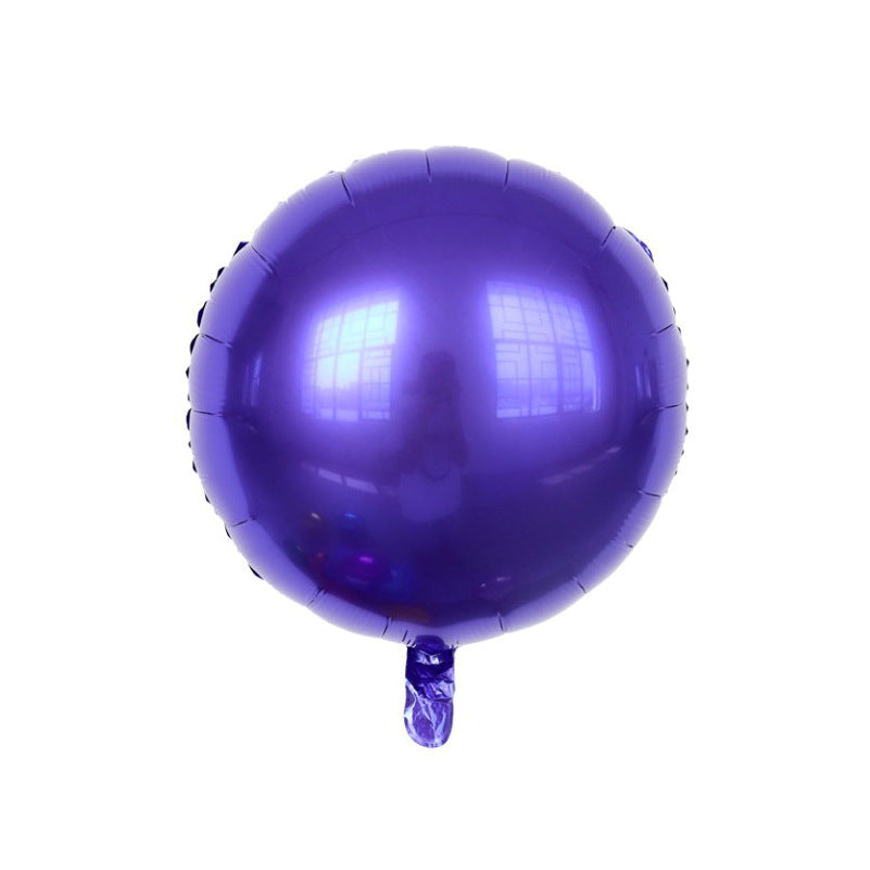 18" Purple Round Foil Balloons