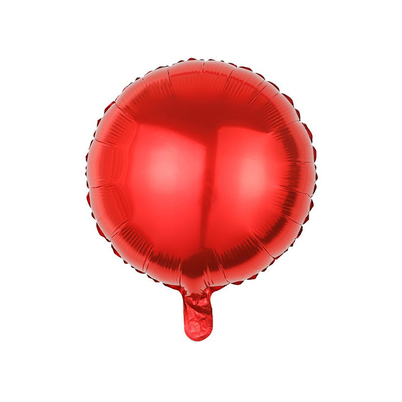 18" Red Round Foil Balloons