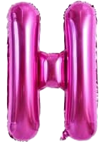 16" Pink Letter 'H' Foil Balloon image 0