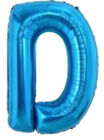 16" Blue Letter 'D' Foil Balloon image 0