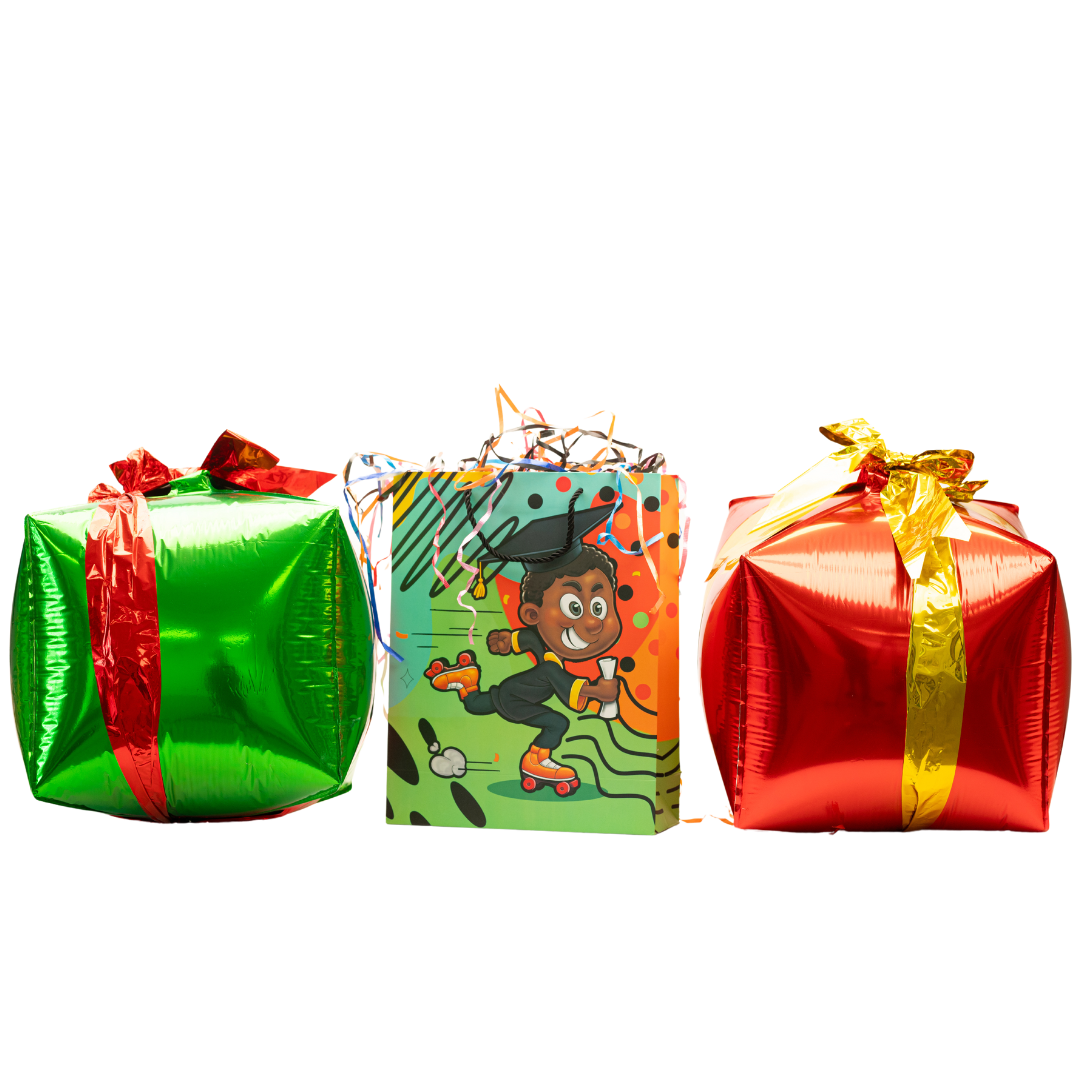 Gift Bag Durable & Colorful with Handle - Boy on Ska image 0