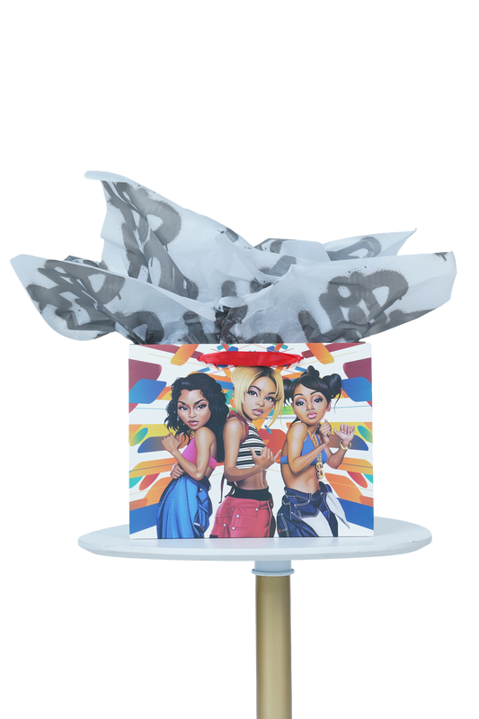 Caricature Gift Bag w/Colored Handles image 0