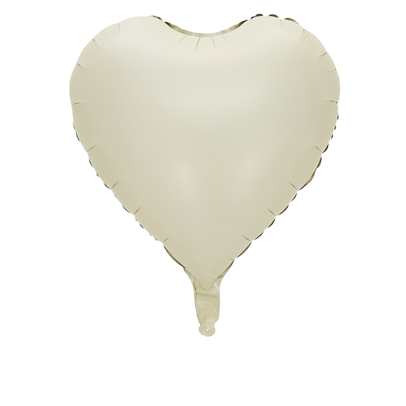 18" Cream Foil Heart Shaped Balloon image 0