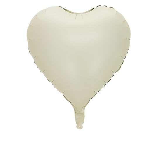 18" Cream Foil Heart Shaped Balloon image 0