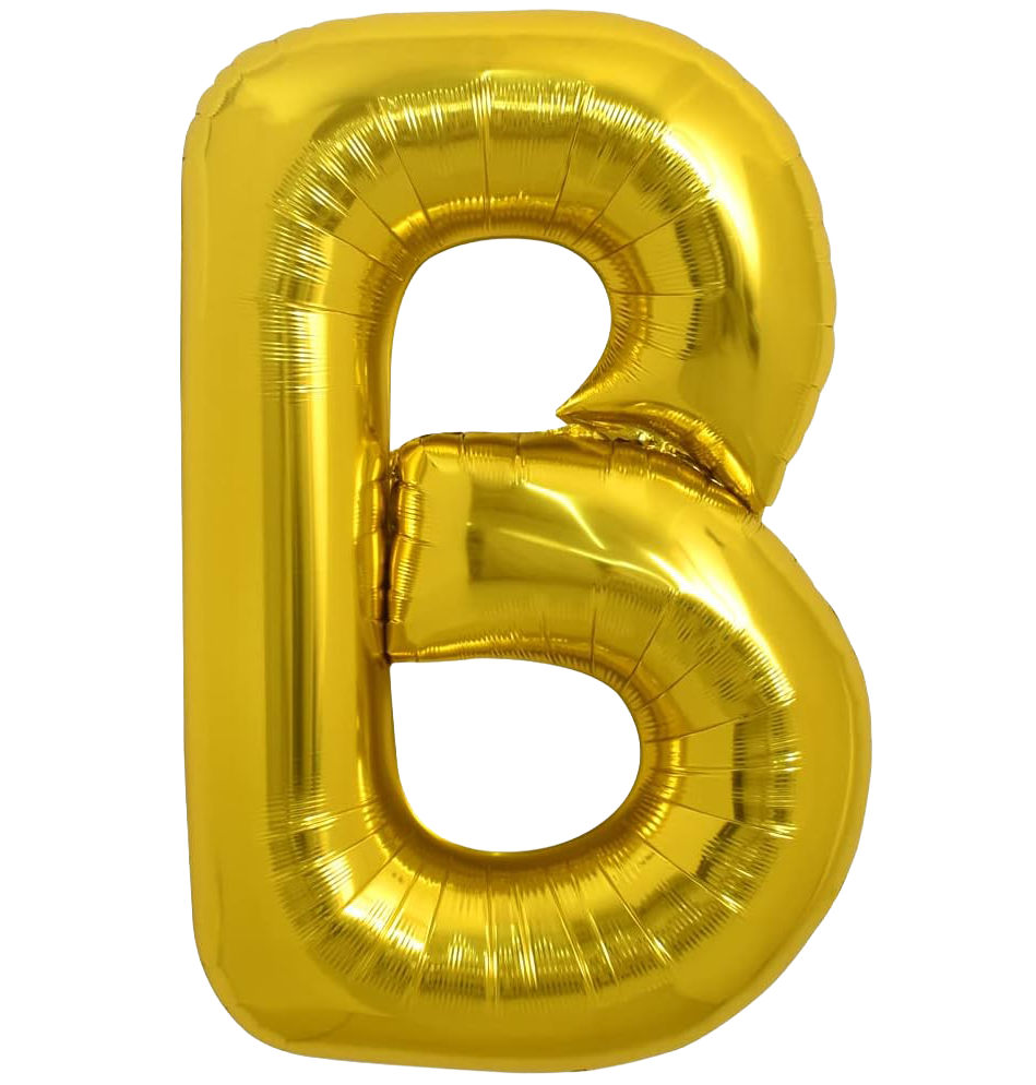40" Jumbo 'B' Gold Alphabet Foil Balloon image 0