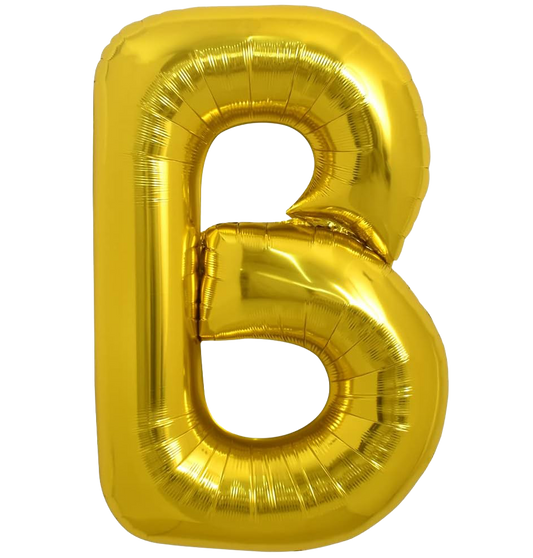 40" Jumbo 'B' Gold Alphabet Foil Balloon image 0