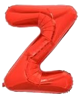 16" Red Letter 'Z' Foil Balloon image 0