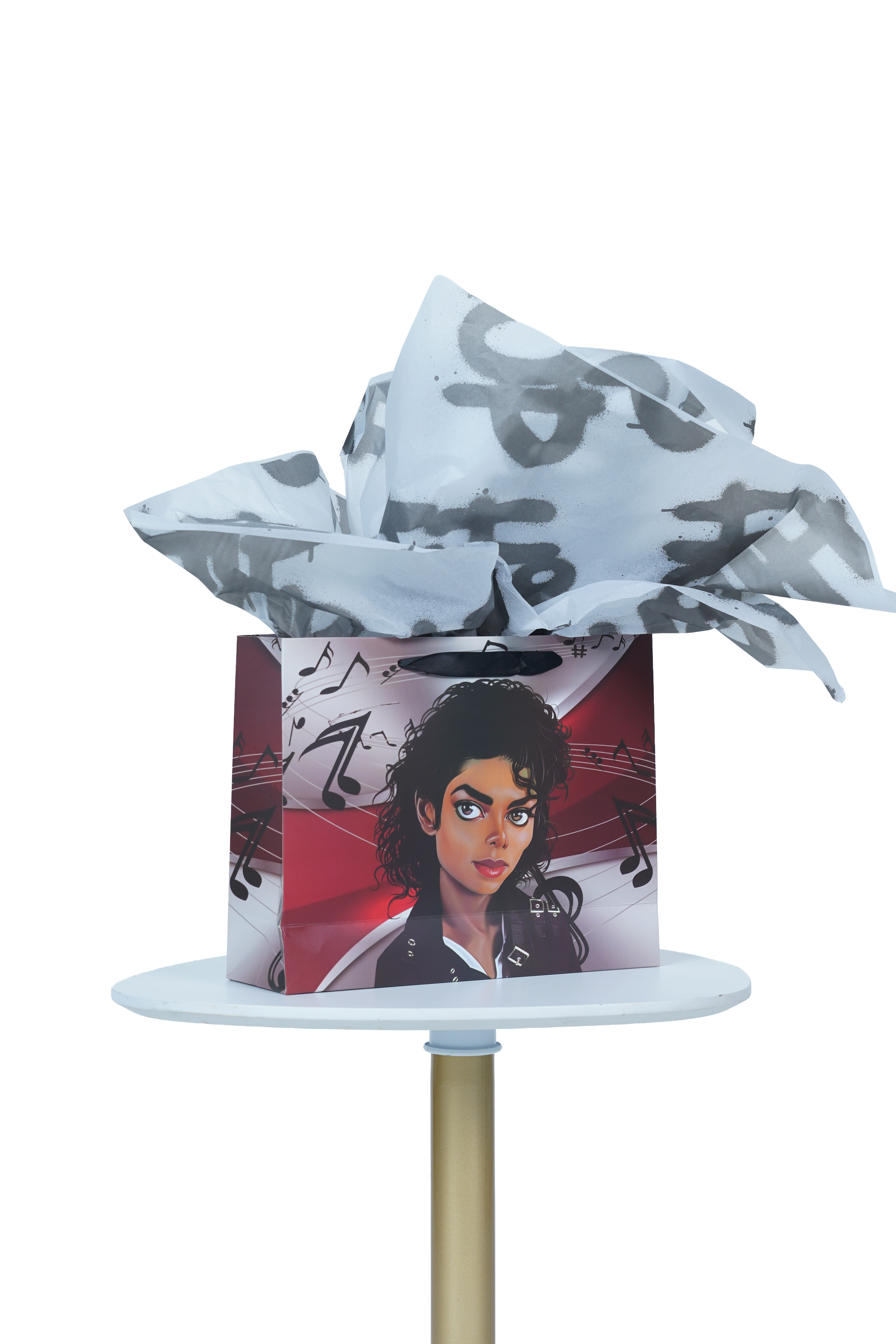 Caricature Gift Bag w/Colored Handles image 1