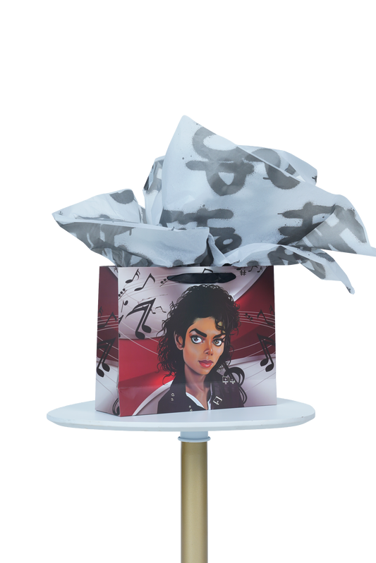 Caricature Gift Bag w/Colored Handles image 1