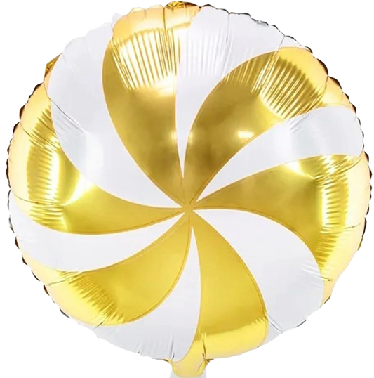 18" Gold Windmill Foil Balloon image 0