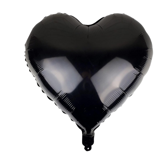 18" Black Heart Shaped Balloon image 0