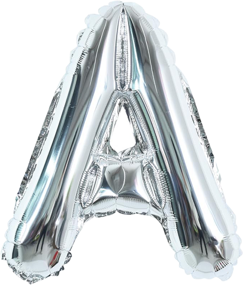40" Jumbo 'A' Silver Alphabet Foil Balloon image 0