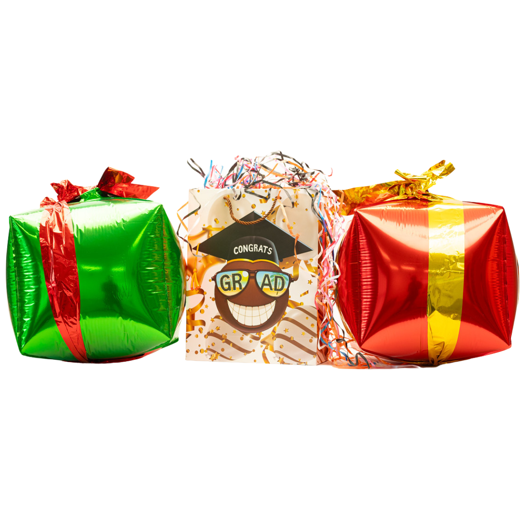 Gift Bag Durable & Colorful with Handle - CONGRATS Grad with Hat image 0