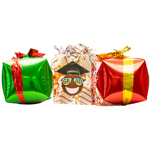 Gift Bag Durable & Colorful with Handle - CONGRATS Grad with Hat image 0