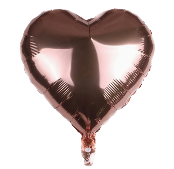 18" Bronze Foil Heart Shaped Balloon image 0