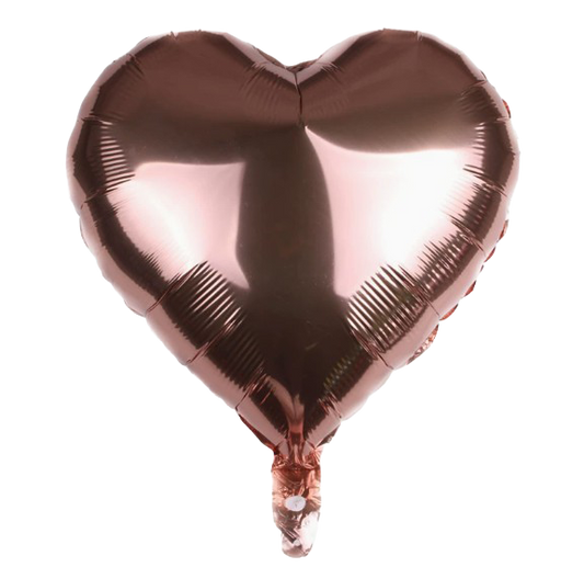 18" Bronze Foil Heart Shaped Balloon image 0