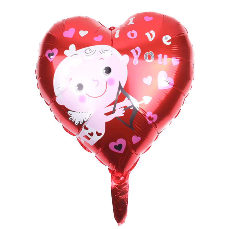 18"Cupid 'I Love You' Heart Shaped Balloon image 0