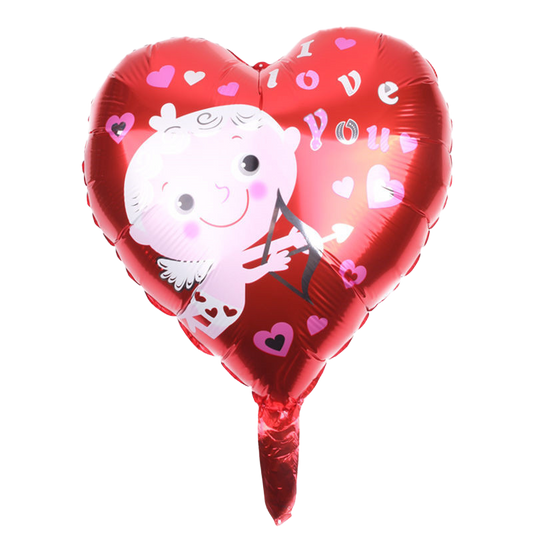 18"Cupid 'I Love You' Heart Shaped Balloon image 0