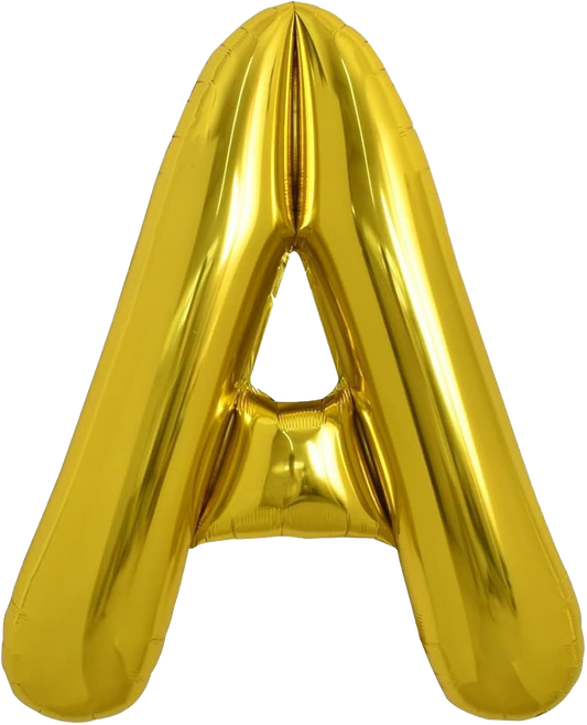 40" Jumbo 'A' Gold Alphabet Foil Balloon image 0