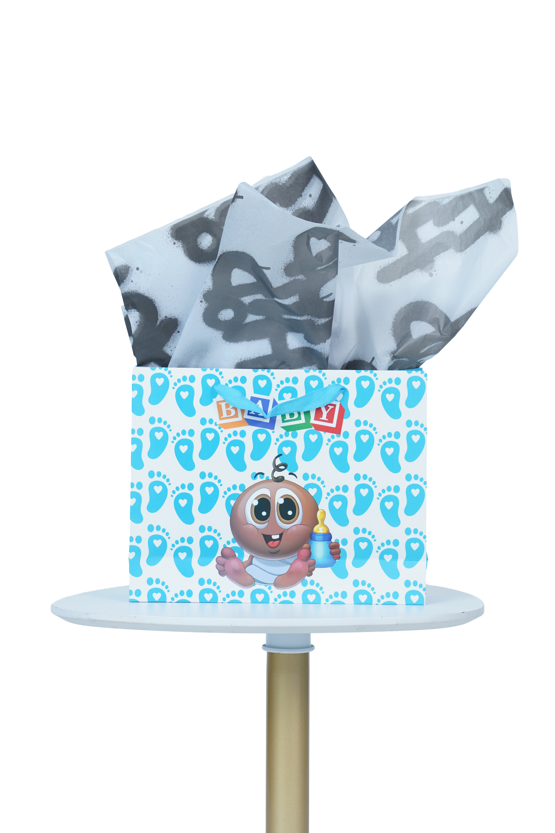 Caricature Gift Bag w/Colored Handles image 0