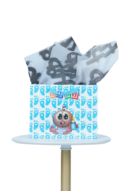 Caricature Gift Bag w/Colored Handles image 0