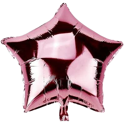 18" Light Pink Star Shaped Foil Balloons image 0