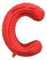 16" Red Letter 'C' Foil Balloon image 0