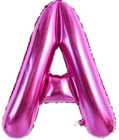 16" Pink Letter 'A' Foil Balloon image 0
