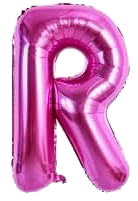 16" Pink Letter 'R' Foil Balloon image 0