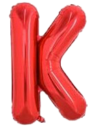 16" Red Letter 'K' Foil Balloon image 0
