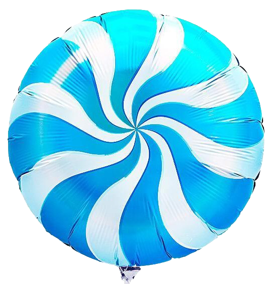 18" Metallic Blue Windmill Foil Balloon image 0