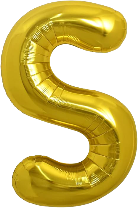 40" Jumbo 'S' Gold Alphabet Foil Balloon image 0