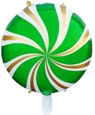 18" Green & Gold Windmill Foil Balloon image 0