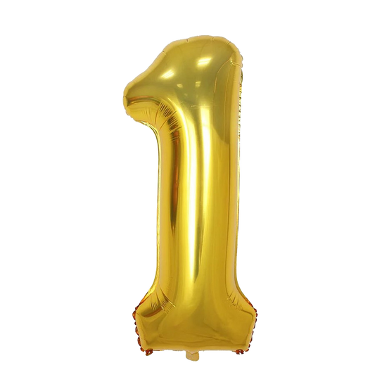 40" Jumbo Number '1' Gold Foil Balloon image 0