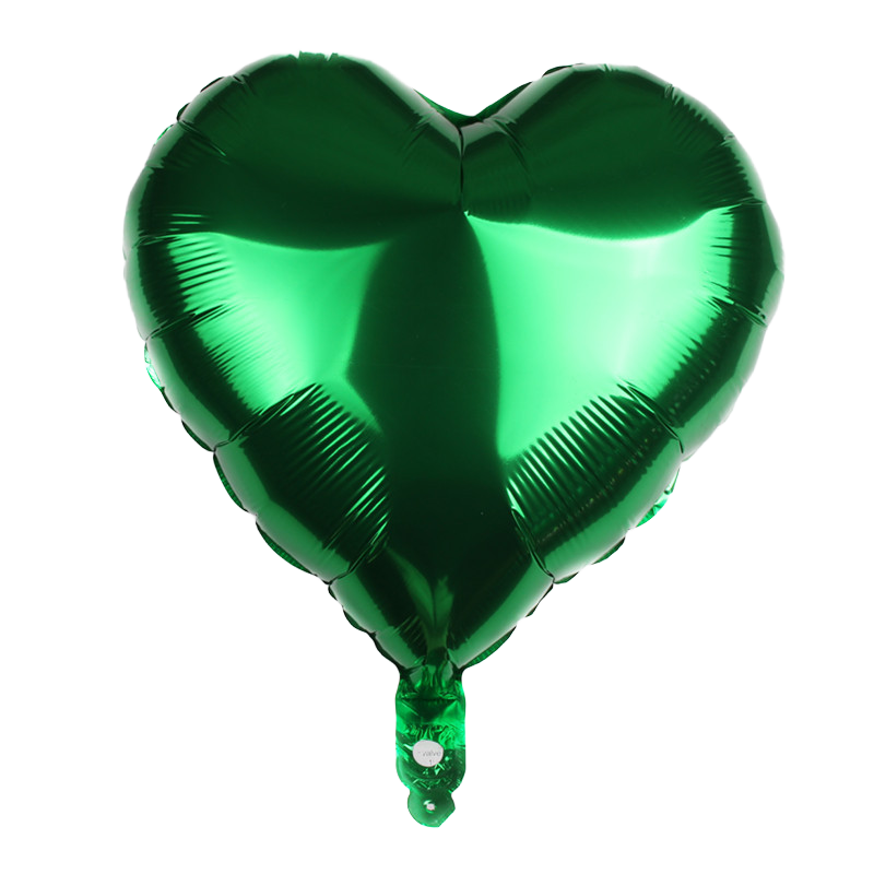 18" Emerald Green Heart Shaped Foil Balloon image 0