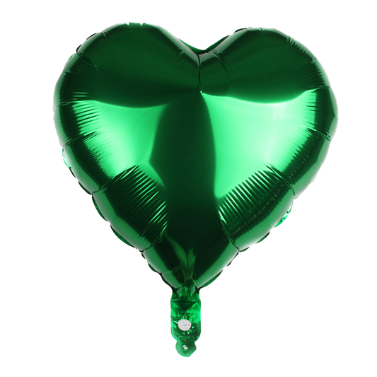 18" Emerald Green Heart Shaped Foil Balloon image 0