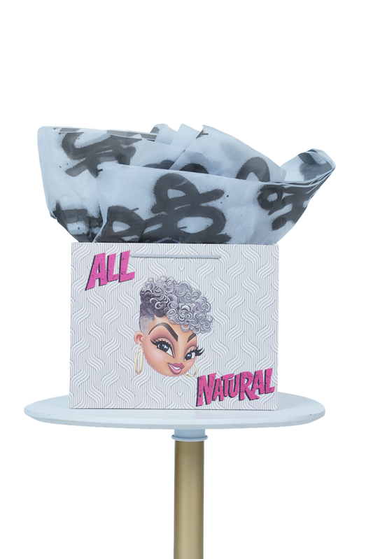 Caricature Gift Bag w/Colored Handles image 0