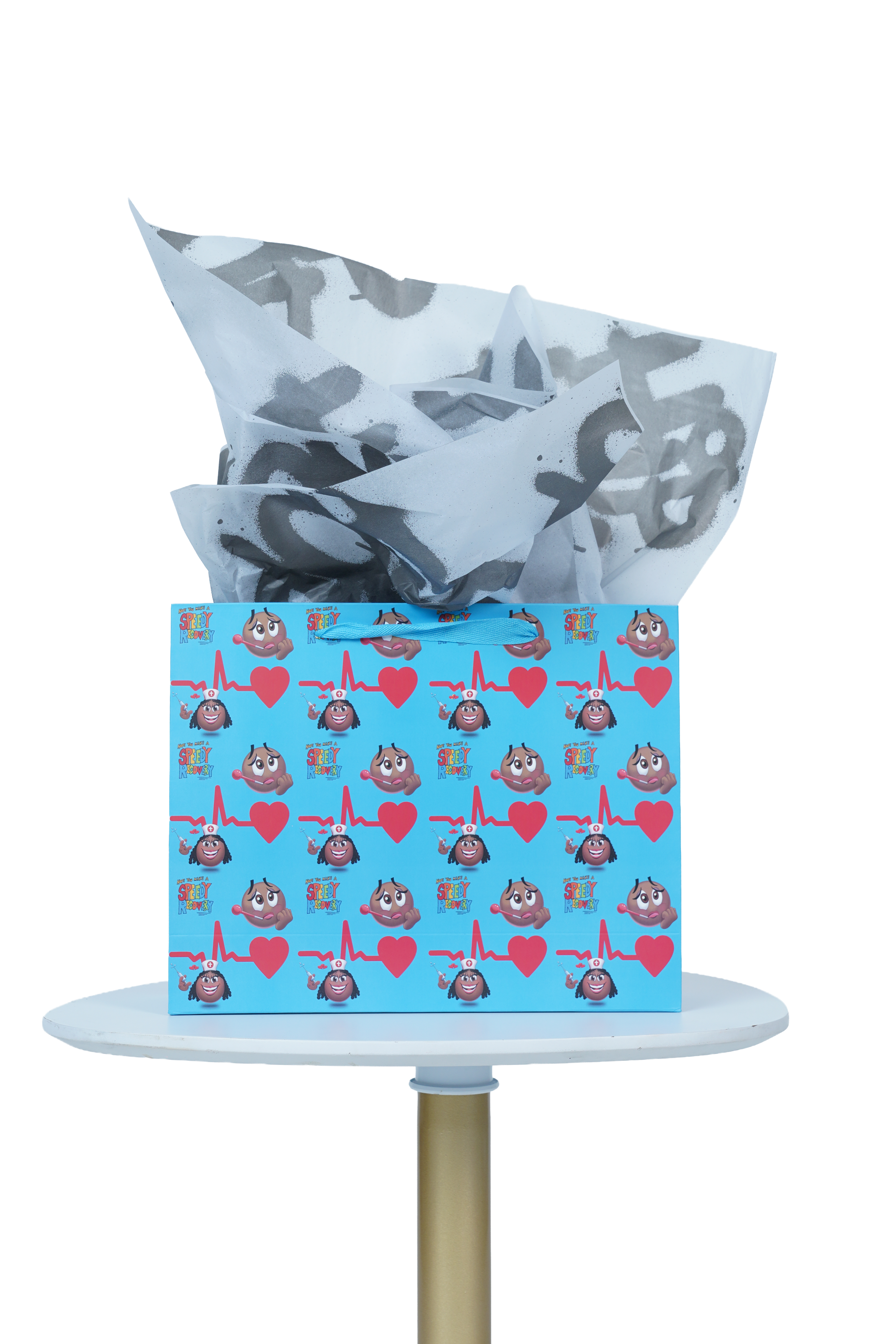 Caricature Gift Bag w/Colored Handles image 0