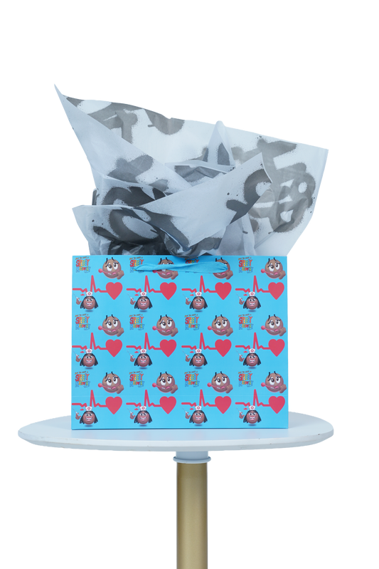 Caricature Gift Bag w/Colored Handles image 0