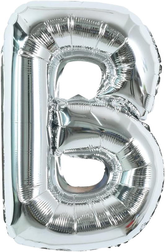 40" Jumbo 'B' Silver Alphabet Foil Balloon image 0