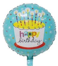 18" 'Happy Birthday' Cake w/Candles Balloon image 0