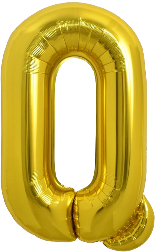 40" Jumbo 'Q' Gold Alphabet Foil Balloon image 0