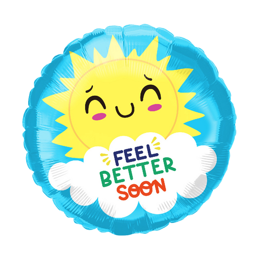 10" 'Feel Better Soon' 'Sunrise & Cloud' Balloon image 0