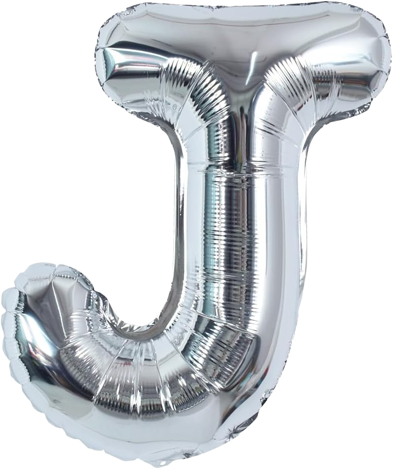 40" Jumbo 'J' Silver Alphabet Foil Balloon image 0