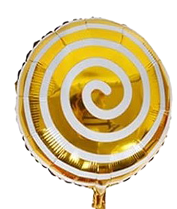 18" Gold Lollipop Shaped Foil Balloon image 0